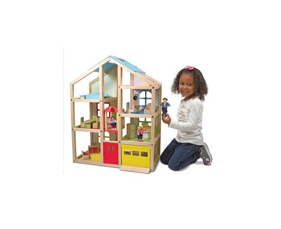 Игровой набор Melissa&Doug Кукольный домик с подъемником и мебелью (MD2462), изображение 4 Игровой набор Melissa&Doug Кукольный домик с подъемником и мебелью (MD2462), изображение 4