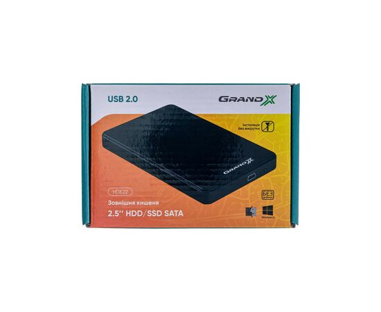 Карман внешний Grand-X HDE22, изображение 4 Карман внешний Grand-X HDE22, изображение 4