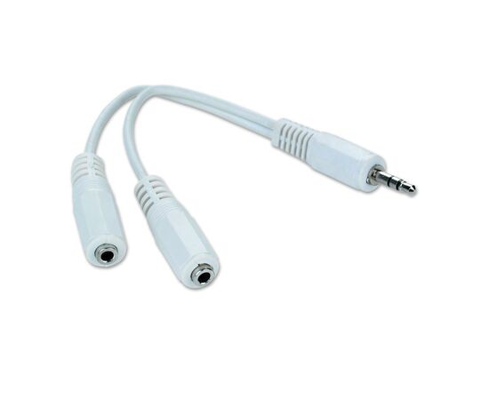 Кабель мультимедійний Jack 3.5mm папа/2xJack 3.5mm мама 0.1m Cablexpert (CCA-415W)