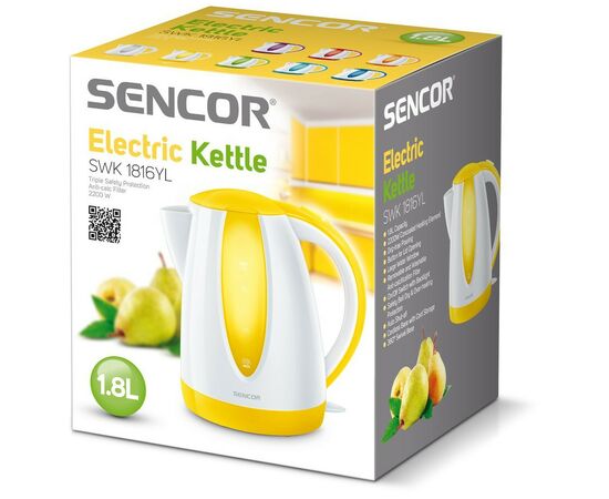 Электрочайник Sencor SWK 1816 YL (SWK1816YL), изображение 2 Электрочайник Sencor SWK 1816 YL (SWK1816YL), изображение 2