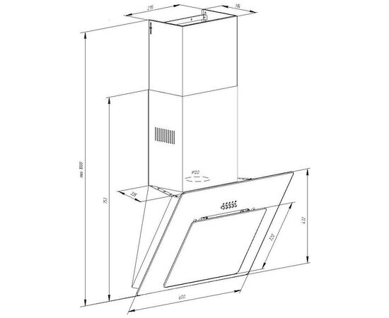 Вытяжка кухонная Pyramida NR 60 M WH, изображение 8 Вытяжка кухонная Pyramida NR 60 M WH, изображение 8