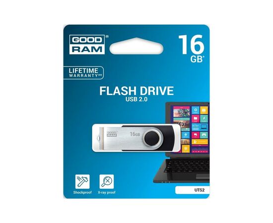 USB флеш накопичувач Goodram 16GB Twister Black USB 2.0 (UTS2-0160K0R11), зображення 5 USB флеш накопичувач Goodram 16GB Twister Black USB 2.0 (UTS2-0160K0R11), зображення 5
