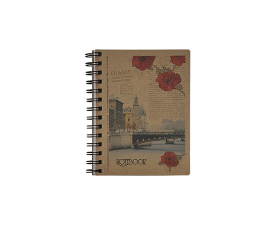 Блокнот Buromax spiral side, В6, 96sheets, KRAFT, square (assorted) (BM.2479)