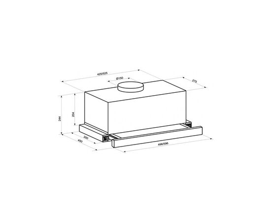 Вытяжка кухонная Eleyus Storm 1200 LED SMD 60 BL, изображение 10 Вытяжка кухонная Eleyus Storm 1200 LED SMD 60 BL, изображение 10