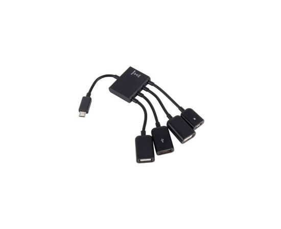 Концентратор Lapara LA-MicroUSB-OTG-HUB black, изображение 2 Концентратор Lapara LA-MicroUSB-OTG-HUB black, изображение 2