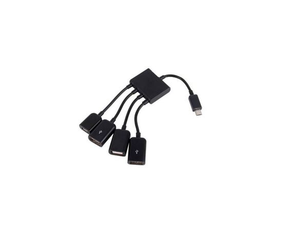 Концентратор Lapara LA-MicroUSB-OTG-HUB black, изображение 3 Концентратор Lapara LA-MicroUSB-OTG-HUB black, изображение 3