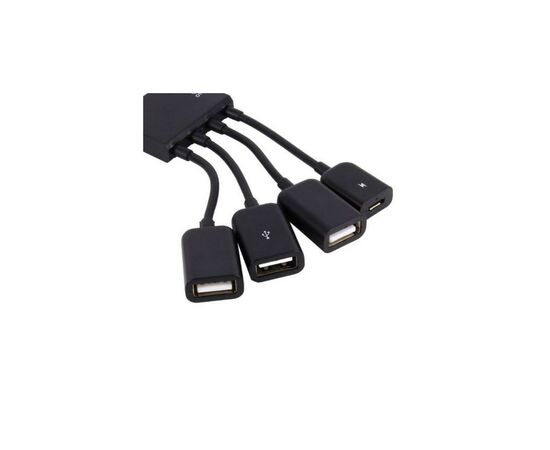 Концентратор Lapara LA-MicroUSB-OTG-HUB black, изображение 4 Концентратор Lapara LA-MicroUSB-OTG-HUB black, изображение 4