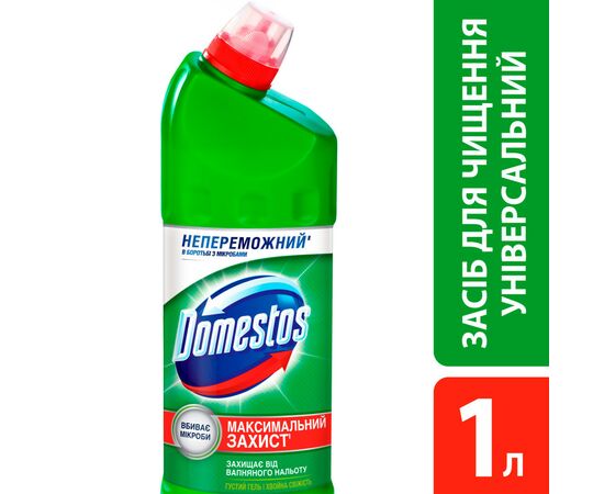 Жидкость для чистки ванн Domestos Хвойная Свежесть 1 л (8717163094891), изображение 4