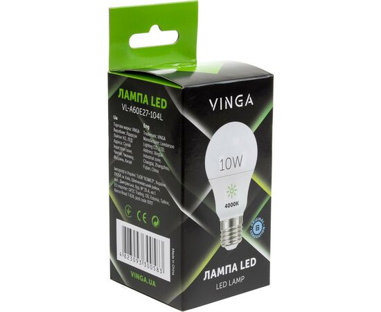 Лампочка Vinga VL-A60E27-104L, изображение 2 Лампочка Vinga VL-A60E27-104L, изображение 2