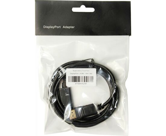 Кабель мультимедийный Display Port to HDMI 1.8m PowerPlant (KD00AS1278), изображение 3 Кабель мультимедийный Display Port to HDMI 1.8m PowerPlant (KD00AS1278), изображение 3