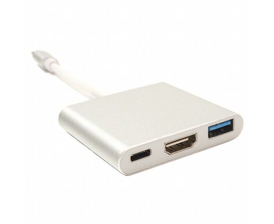 Переходник USB C-Type - HDMI/USB PowerPlant (KD00AS1306)