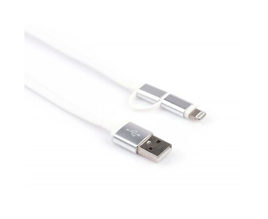 Дата кабель USB 2.0 AM to Micro 5P&Lightning 1.0m Vinga (USBAMMICRO&Lightning-1.0), зображення 2