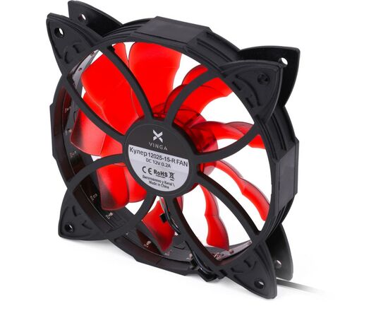 Кулер для корпуса Vinga 12025-15-R, изображение 4 Кулер для корпуса Vinga 12025-15-R, изображение 4