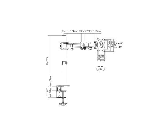 Кронштейн Brateck LDT07-C012, изображение 2 Кронштейн Brateck LDT07-C012, изображение 2