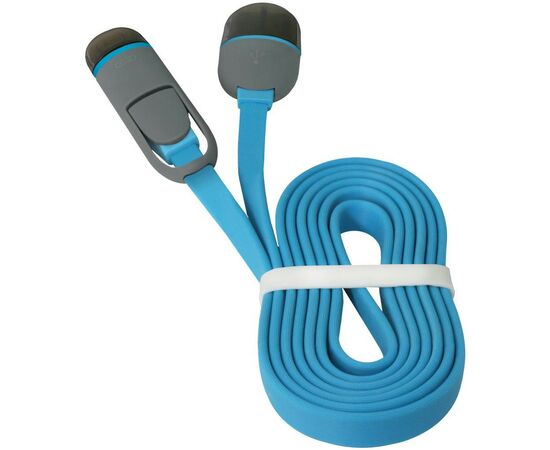 Дата кабель USB10-03BP USB - Micro USB/Lightning, blue, 1m Defender (87487), изображение 3 Дата кабель USB10-03BP USB - Micro USB/Lightning, blue, 1m Defender (87487), изображение 3