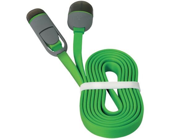 Дата кабель USB10-03BP USB - Micro USB/Lightning, green, 1m Defender (87489), изображение 3 Дата кабель USB10-03BP USB - Micro USB/Lightning, green, 1m Defender (87489), изображение 3