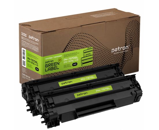 Картридж Patron CANON 737 GREEN Label (DUAL PACK) (PN-737DGL)