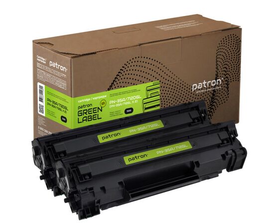 Картридж Patron HP LJ CB435A/CANON 712 GREEN Label (DUAL PACK) (PN-35A/712DGL)