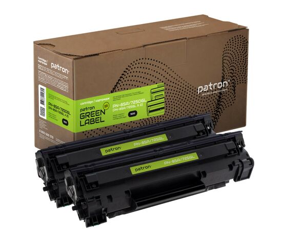 Картридж Patron HP LJ CE285A/CANON 725 GREEN Label (DUAL PACK) (PN-85A/725DGL)