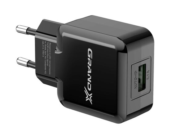 Зарядний пристрій Grand-X CH-03UMB (5V/2,1A + DC cable Micro USB) Black (CH-03UMB), зображення 2 Зарядний пристрій Grand-X CH-03UMB (5V/2,1A + DC cable Micro USB) Black (CH-03UMB), зображення 2