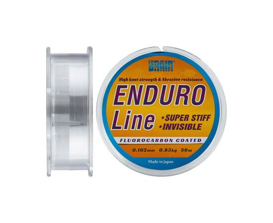 Леска Brain fishing Enduro 50 m 0,102 mm #0.4, 0.83 kg, 1.8 lb, ц.: smoke (1858.70.07)