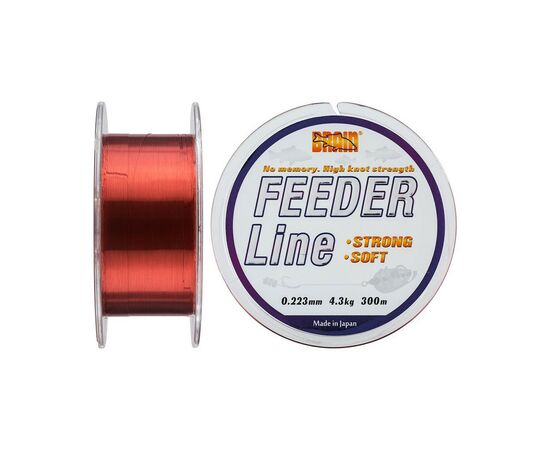 Ліска Brain fishing Feeder 300 m 0,223 mm #1.7, 4.3 kg, 9.5 lb, ц.: copper (1858.70.03)