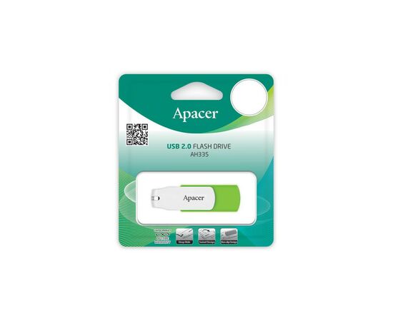 USB флеш накопитель Apacer 16GB AH335 Green/White USB 2.0 (AP16GAH335G-1), изображение 3 USB флеш накопитель Apacer 16GB AH335 Green/White USB 2.0 (AP16GAH335G-1), изображение 3