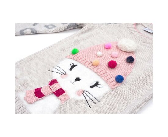 Кофта Breeze с котиком в шапочке (T-150-98G-beige), изображение 4 Кофта Breeze с котиком в шапочке (T-150-98G-beige), изображение 4