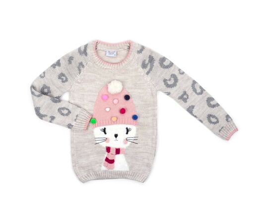 Кофта Breeze з котиком в шапочці (T-150-98G-beige)