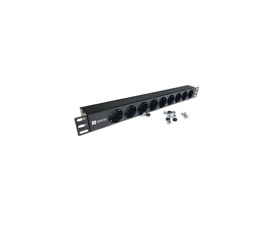 Силовий блок Eserver 19" 9 розеток, без выкл., без кабеля, алюм. корпус, 16А (WT-2261A-GER-9WAY-WO), зображення 3 Силовий блок Eserver 19" 9 розеток, без выкл., без кабеля, алюм. корпус, 16А (WT-2261A-GER-9WAY-WO), зображення 3