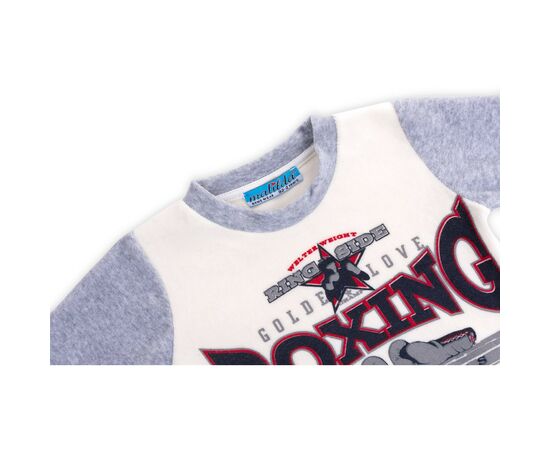 Піжама Matilda велюрова "Boxing" (7605-110B-gray), зображення 4 Піжама Matilda велюрова "Boxing" (7605-110B-gray), зображення 4