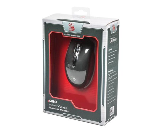 Мишка A4Tech Bloody Q80 Neon XGlide USB Black, зображення 7 Мишка A4Tech Bloody Q80 Neon XGlide USB Black, зображення 7