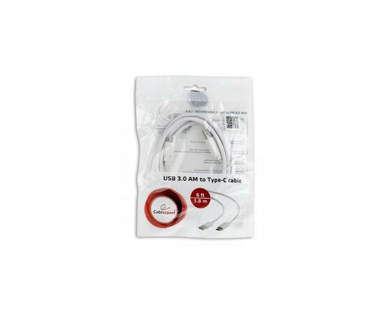 Дата кабель USB 3.0 AM to Type-C 1.8m Cablexpert (CCP-USB3-AMCM-6-W), изображение 4 Дата кабель USB 3.0 AM to Type-C 1.8m Cablexpert (CCP-USB3-AMCM-6-W), изображение 4