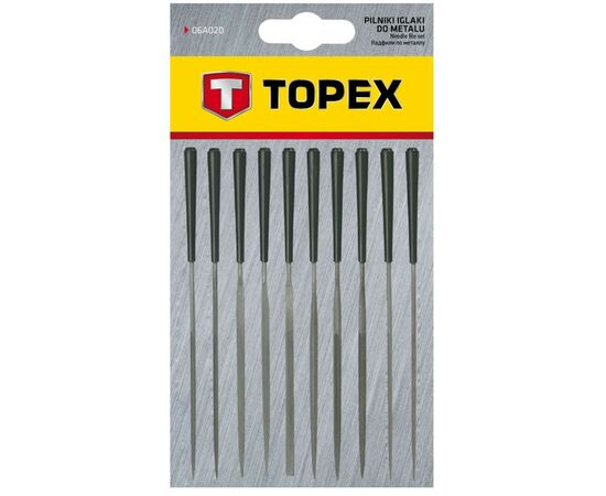 Набор надфилей Topex игольчатые по металлу, набор 10 шт. (06A020), изображение 2 Набор надфилей Topex игольчатые по металлу, набор 10 шт. (06A020), изображение 2