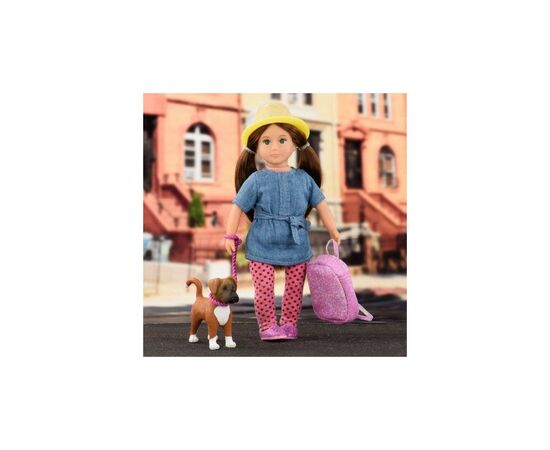 Кукла Lori Надин и собака боксер Наш 15 см (LO31024Z), изображение 2 Кукла Lori Надин и собака боксер Наш 15 см (LO31024Z), изображение 2