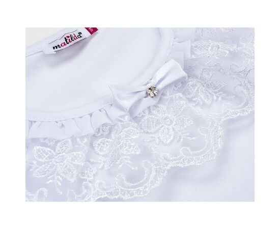 Кофта Matilda с кружевной оборкой (8430-164G-white), изображение 5 Кофта Matilda с кружевной оборкой (8430-164G-white), изображение 5