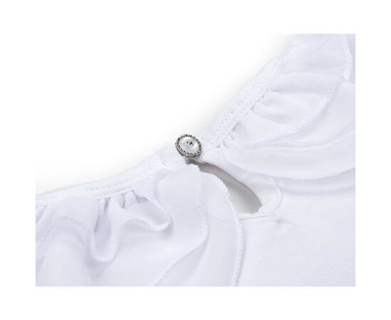 Кофта Breeze с шифоновой оборкой (9281-140G-white), изображение 5 Кофта Breeze с шифоновой оборкой (9281-140G-white), изображение 5