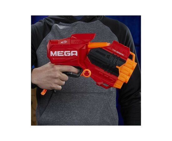 Игрушечное оружие Hasbro Nerf бластер МЕГА Три-брейк (E0103), изображение 4 Игрушечное оружие Hasbro Nerf бластер МЕГА Три-брейк (E0103), изображение 4