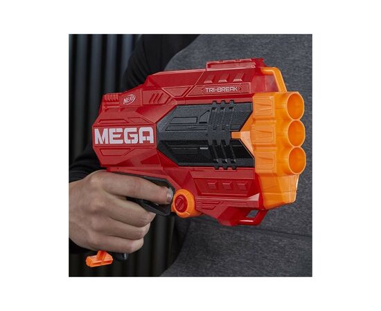 Игрушечное оружие Hasbro Nerf бластер МЕГА Три-брейк (E0103), изображение 7 Игрушечное оружие Hasbro Nerf бластер МЕГА Три-брейк (E0103), изображение 7