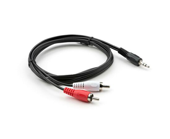 Кабель мультимедийный Jack 3.5mm M to 2xRCA 1.5 m Vinga (VCPDCJ35MRCA21.5BK), изображение 2 Кабель мультимедийный Jack 3.5mm M to 2xRCA 1.5 m Vinga (VCPDCJ35MRCA21.5BK), изображение 2