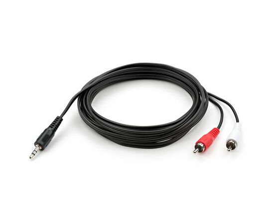 Кабель мультимедийный Jack 3.5mm M to 2xRCA 3 m Vinga (VCPDCJ35MRCA23BK), изображение 2 Кабель мультимедийный Jack 3.5mm M to 2xRCA 3 m Vinga (VCPDCJ35MRCA23BK), изображение 2