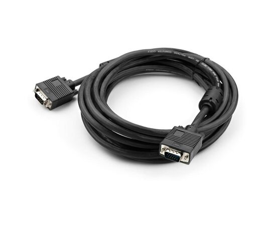 Кабель мультимедийный VGA 5 m MM ferrite Vinga (VCPDCVGAMM5MBK), изображение 2 Кабель мультимедийный VGA 5 m MM ferrite Vinga (VCPDCVGAMM5MBK), изображение 2