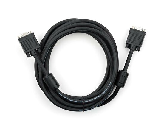 Кабель мультимедийный VGA 5 m MM ferrite Vinga (VCPDCVGAMM5MBK)