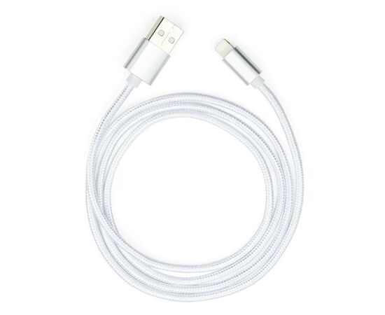 Дата кабель USB 2.0 AM to Lightning 1m nylon silver Vinga (VCPDCLNB1S), зображення 5 Дата кабель USB 2.0 AM to Lightning 1m nylon silver Vinga (VCPDCLNB1S), зображення 5