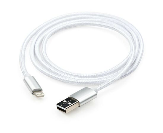 Дата кабель USB 2.0 AM to Lightning 1m nylon silver Vinga (VCPDCLNB1S), зображення 6 Дата кабель USB 2.0 AM to Lightning 1m nylon silver Vinga (VCPDCLNB1S), зображення 6
