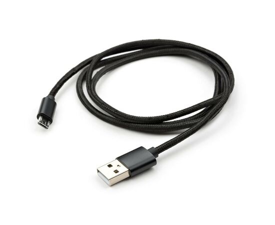 Дата кабель USB 2.0 AM to Micro 5P 1m nylon black Vinga (VCPDCMNB1BK), изображение 5 Дата кабель USB 2.0 AM to Micro 5P 1m nylon black Vinga (VCPDCMNB1BK), изображение 5
