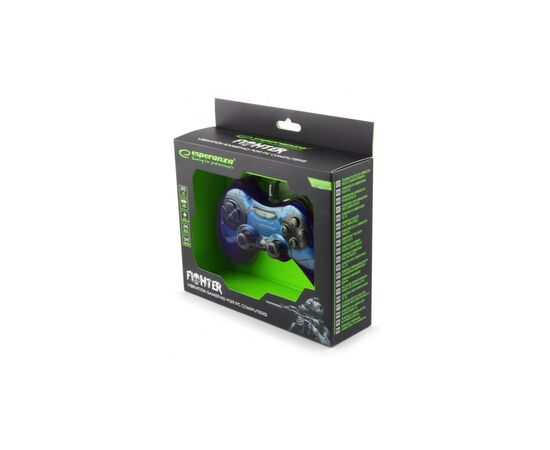 Геймпад Esperanza Fighter PC Blue (EGG105B), изображение 4 Геймпад Esperanza Fighter PC Blue (EGG105B), изображение 4