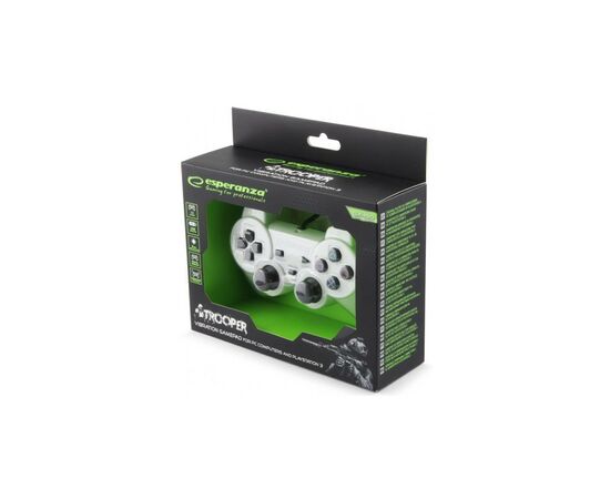 Геймпад Esperanza Trooper PS3/PC White (EGG107W), изображение 3 Геймпад Esperanza Trooper PS3/PC White (EGG107W), изображение 3