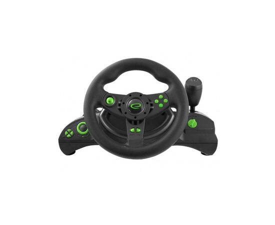 Руль Esperanza PC/PS3 Black-Green (EGW102), изображение 3 Руль Esperanza PC/PS3 Black-Green (EGW102), изображение 3