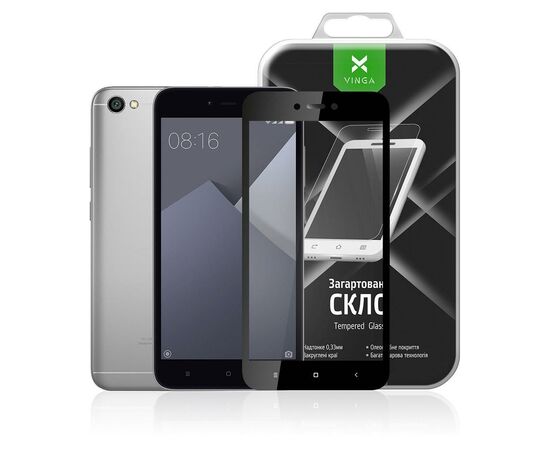 Стекло защитное Vinga для Xiaomi Redmi 5A (Black) (VTPGS-R5A)